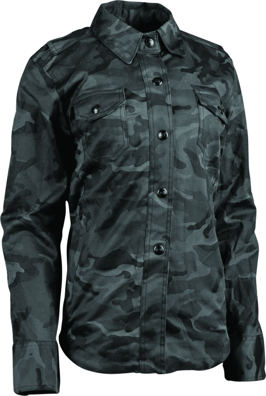 Speed and Strength Speed Society Armored Moto Shirt Womens Camouflage - Small