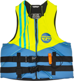 Neoprene Flotation Vest Blue/Hi-Vis/Teal Xs