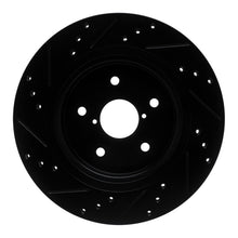 Load image into Gallery viewer, R1 15-25 Subaru Outback Rear Right Drilled &amp; Slotted Black Brake Rotor