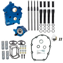 Load image into Gallery viewer, S&amp;S Cycle 2017+ M8 Oil Cooled Models Cam Chest Kit w/o Cam - Blk PR Tubes &amp; Chain Tens Incl. VVT
