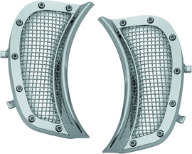 Kuryakyn Mesh Headlight Vent Accents Chrome