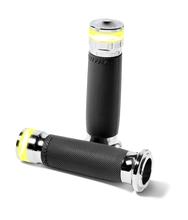 Load image into Gallery viewer, Performance Machine Contour Led Handle Grip Set - Chrome