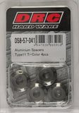 Aluminum Spacers Type 11 Titanium M6x12mm 4/Pk