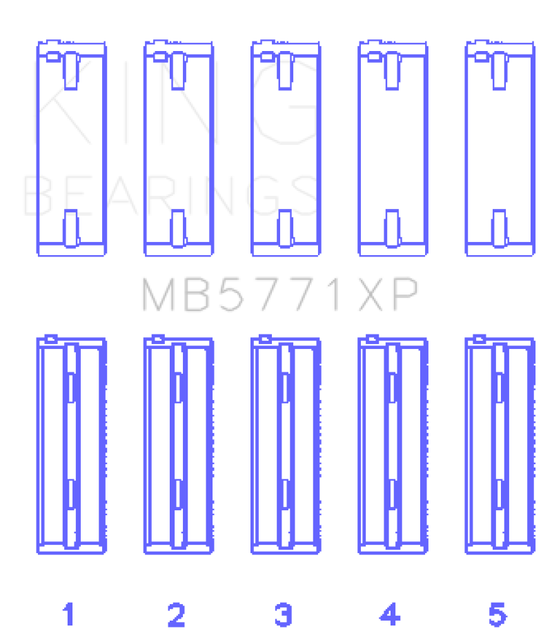 King Hyundai G4KF Main Bearing Set - Size +0.25mm