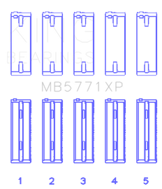 King Hyundai G4KF Main Bearing Set - Size +0.25mm