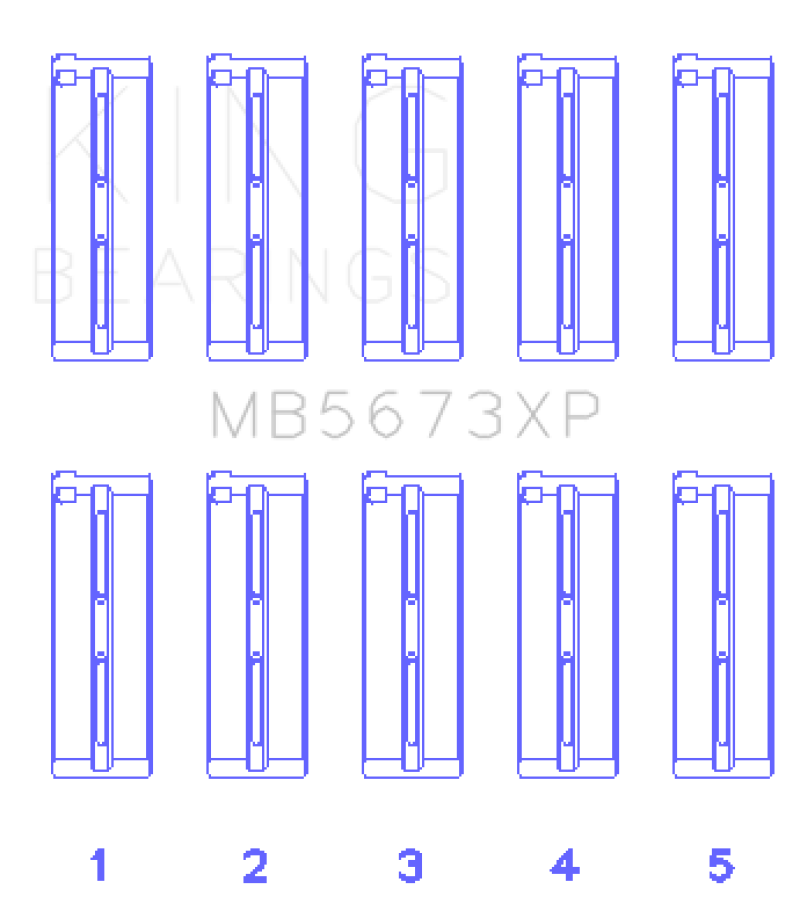 King Honda F20C/F22C 16v Performance Main Bearing Set - Size STD