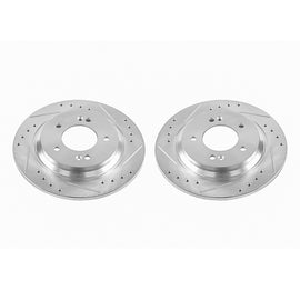 Power Stop 2017 Hyundai Azera Rear Evolution Drilled & Slotted Rotors - Pair