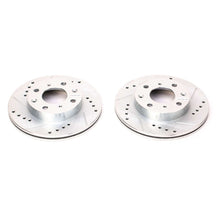 Load image into Gallery viewer, Power Stop 88-91 Honda CRX Front Evolution Drilled &amp; Slotted Rotors - Pair