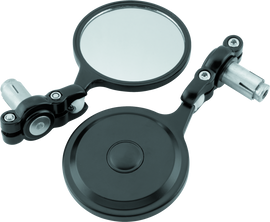 BikeMaster Barend Mirror Folding 7/18in Handlebars - Pair - Black