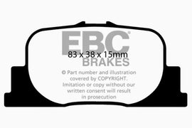 EBC 00-01 Lexus ES300 3.0 Yellowstuff Rear Brake Pads