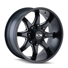 Load image into Gallery viewer, ION Type 181 20x12 / 5x127 BP / -44mm Offset / 87mm Hub Satin Black/Milled Spokes Wheel