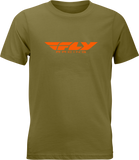 Youth Fly Corporate Tee Olive/Orange Ym