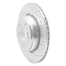 R1 00-06 BMW M5 Rear Right Drilled & Slotted Silver Brake Rotor