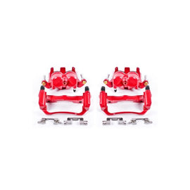 Power Stop 05-18 Nissan Frontier Front Red Calipers w/Brackets - Pair