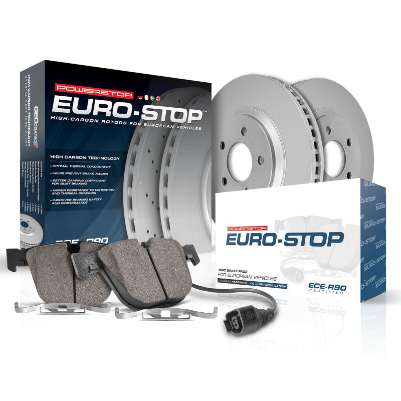 Power Stop 04-06 BMW 525i Front Euro-Stop Brake Kit