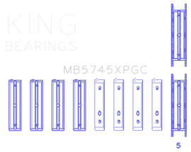 King Subaru FA20/Toyota 4U-GSE pMaxKote Performance Main Bearing Set - Size STD