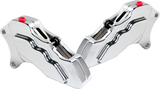 6 Pist Front Dual Caliper Kit Chrome 00-Up W/ 11.5