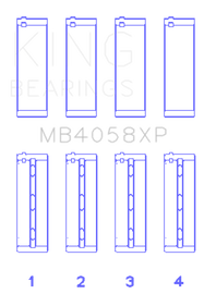 King Nissan VQ35DE Performance Main Bearing Set - Size STD