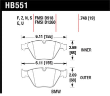 Load image into Gallery viewer, Hawk 07-09 BMW 335d/335i/335xi / 08-09 328i/M3 Performance Ceramic Street Front Brake Pads