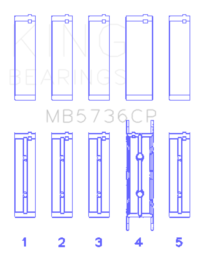 King Ford Powerstroke 6.0L/6.4L Diesel Crankshaft Main Bearing Set - Size STD