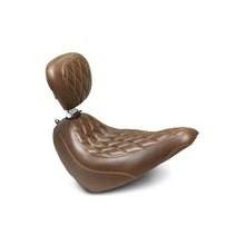 Load image into Gallery viewer, Mustang 18-21 Harley Street Bob Wide Tripper Solo Seat w/Driver Backrest Diamond Stitch - Brown