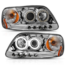 Load image into Gallery viewer, ANZO 1997.5-2003 Ford F-150 Projector Headlights w/ Halo Chrome 1pc