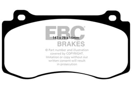 EBC 05-10 Chrysler 300C 6.1 SRT8 Ultimax2 Front Brake Pads