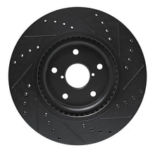 Load image into Gallery viewer, R1 20-25 Subaru WRX Front Left Drilled &amp; Slotted Black Brake Rotor
