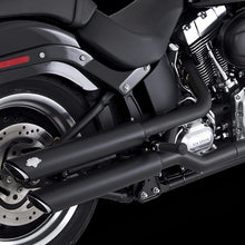Load image into Gallery viewer, Vance &amp; Hines HD Softail 07-17 Fatboy Twin Slash Chrome Slip-On Exhaust