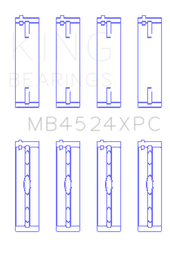 King Nissan VR38DETT pMaxKote Performance Main Bearing Set - Size STD