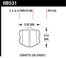 Load image into Gallery viewer, Hawk 06-10 Chevy Corvette (OEM Pad Design) Front Ceramic Street Brake Pads