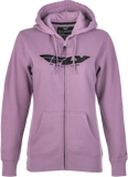 Women'S Fly Corporate Zip Up Hoodie Mauve Sm