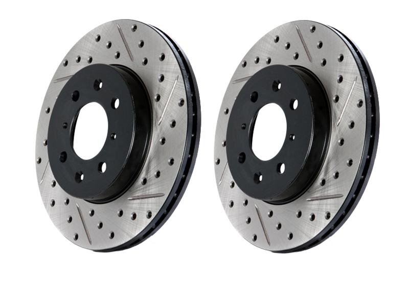 StopTech Power Slot 05-07 Cadillac XLR / 06-09 Chevy Corvette Front Left Drilled & Slotted Rotors