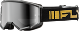 Zone Goggle Black/Gold W/ Silver Mirror/Smoke Lens