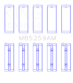 King Engine Bearings Honda B18A1 (Size +0.25mm) Main Bearing Set