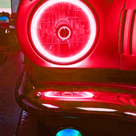 Oracle Pre-Installed Lights 7 IN. Sealed Beam - Red Halo SEE WARRANTY