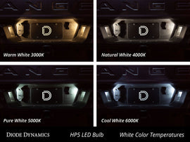 Diode Dynamics 194 LED Bulb HP5 LED Natural - White Set of 12