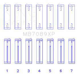 King Volkswagen VR6 2.8L Performance Main Bearing Set - Size STD