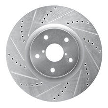 Load image into Gallery viewer, R1 05-20 Subaru Impreza Front Left Drilled &amp; Slotted Silver Brake Rotor