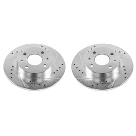 Power Stop 12-18 Fiat 500 Rear Evolution Drilled & Slotted Rotors - Pair