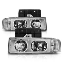 Load image into Gallery viewer, ANZO 1995-2005 Chevrolet Astro Van Crystal Headlights Chrome 1pc