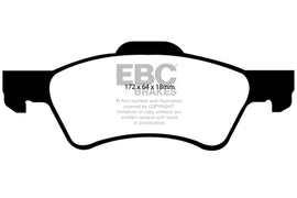 EBC 01-07 Chrysler Town & Country 3.3 Rear Rotors Greenstuff Front Brake Pads