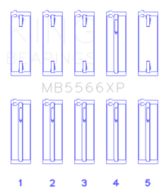 King Audi A4 1.8L AEB Performance Main Bearing Set - Size +.25mm
