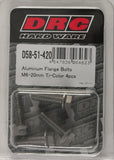 Aluminum Flange Bolts Titanium M6x20mm 4/Pk