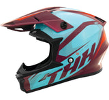THH Helmets T710XR Airtech Burgundy/Blue Youth - Small