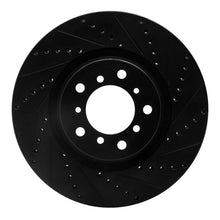 Load image into Gallery viewer, R1 01-06 BMW M3 Left Front Drilled &amp; Slotted Black Brake Rotor