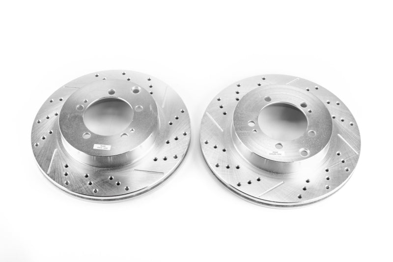 Power Stop 03-06 Mitsubishi Lancer Rear Evolution Drilled & Slotted Rotors - Pair