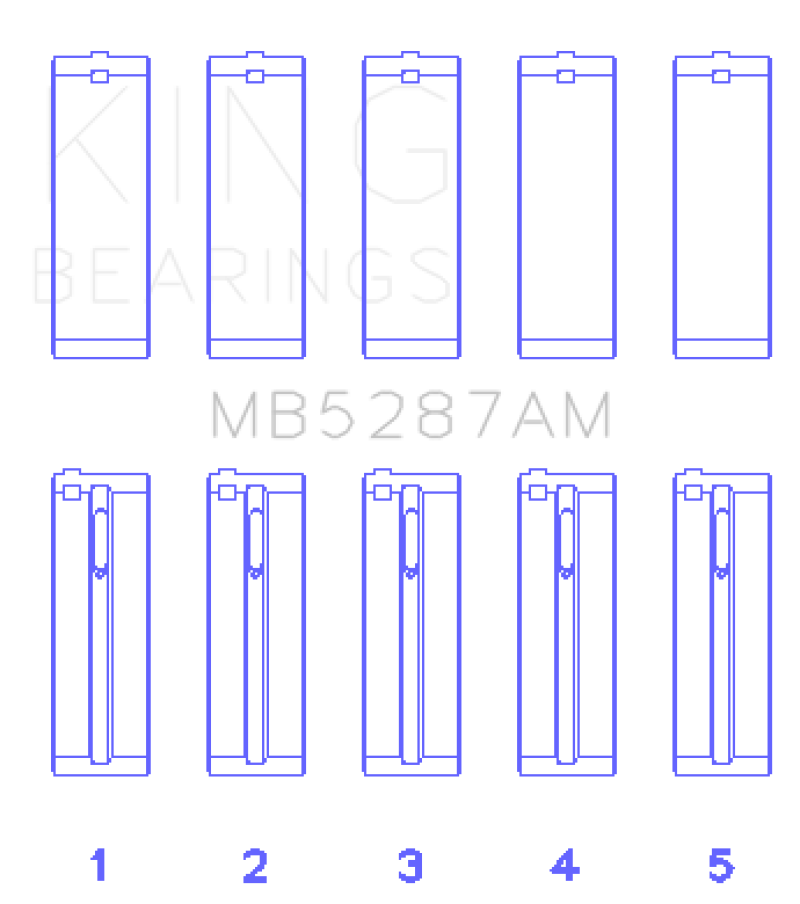 King Toyota 1ZZ-FE Main Bearing Set - Size STD