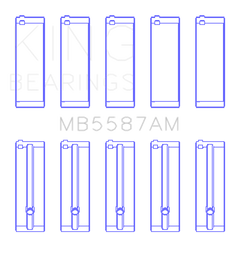 King 92-95 Suzuki Sidekick G15A/G16A/G16B Crankshaft Main Bearings - 5 Pairs in Set