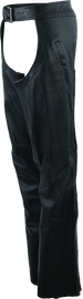 River Road Plains Leather Chaps Black Womens - Small
